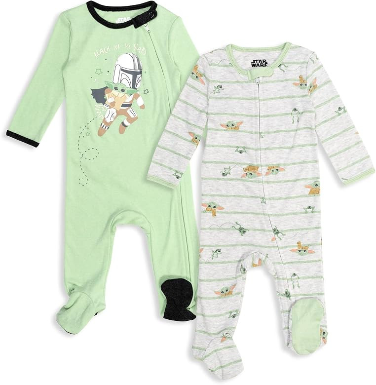 STAR WARS Chewbacca R2- D2 Darth Vader Stormtrooper Baby 2 Pack Zip Up Long Sleeve Sleep N' Play ... | Amazon (US)