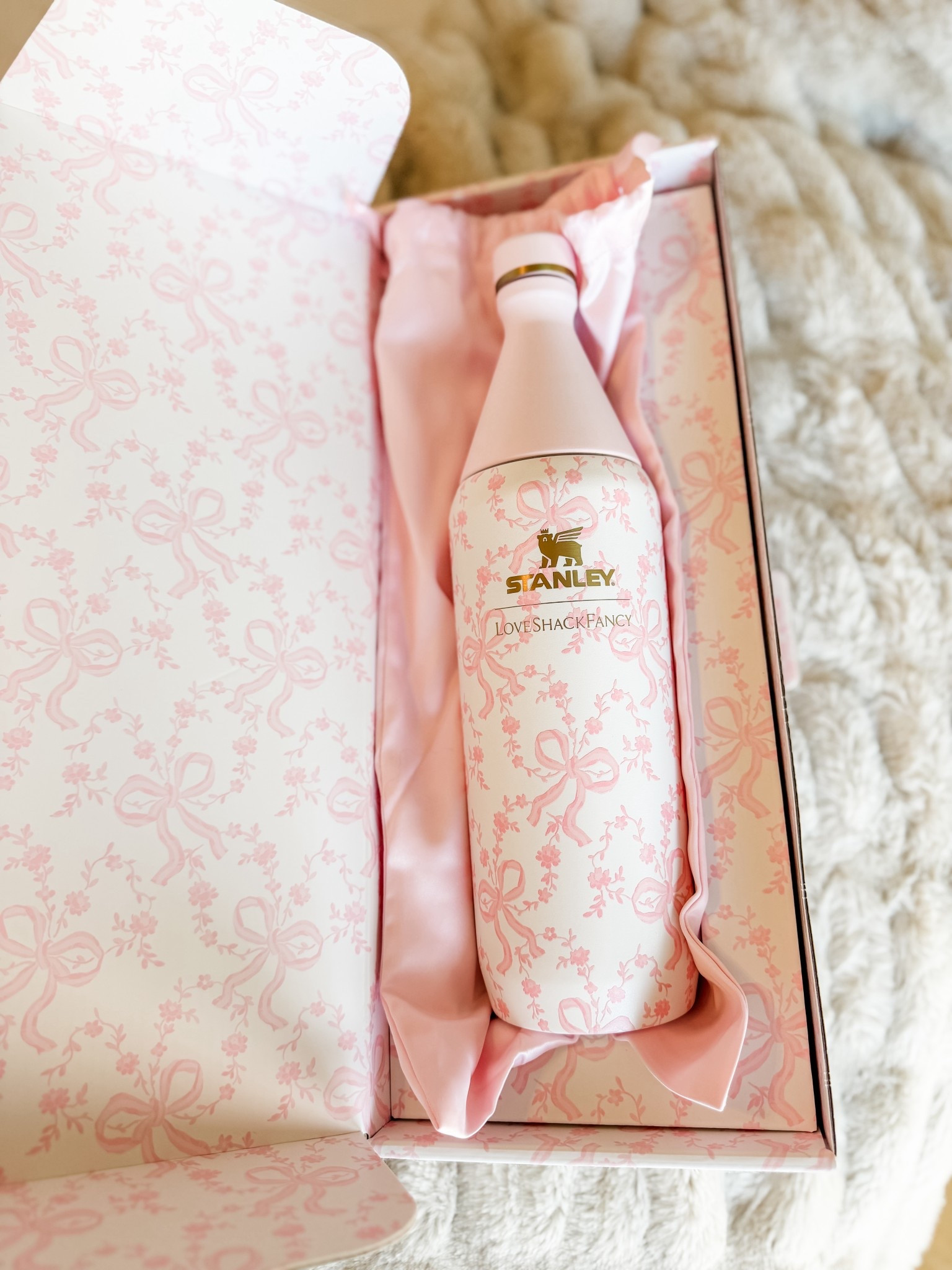 LoveShackFancy Stanley water bottle with screw top lid pink bow print



#LTKfitnessgoals #LTKValentine #LTKActive