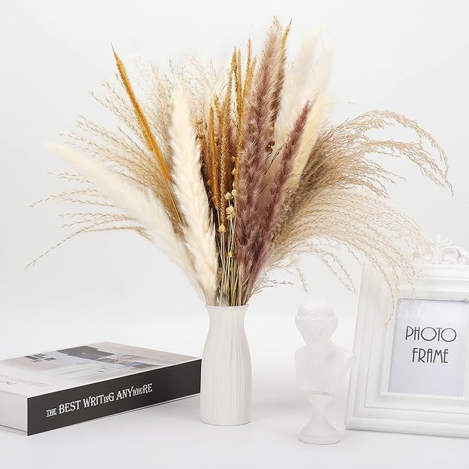 Atkodorm Dried Pampas Grass Decor, Natural Pampas Grass Boho Bouquet for Home Kitchen Wedding Dec... | Amazon (US)