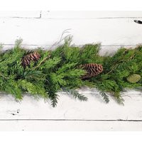 Christmas Garland-Cedar Garland - Cedar With Pineconeas-Winter Garland-Christmas Home Decor-Banister | Etsy (US)