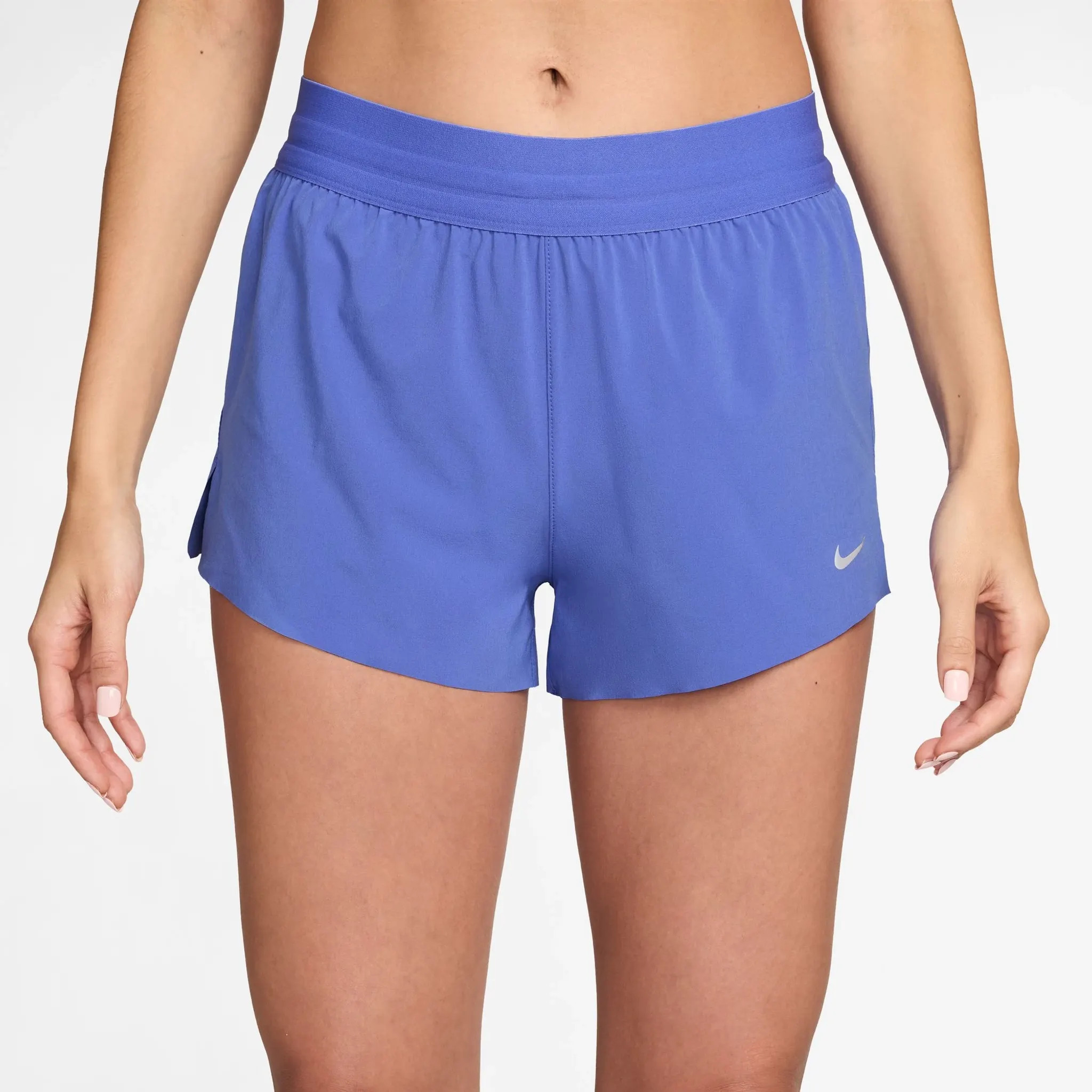 Women's Nike Swift Dri-FIT Mid-Rise 2.5" Brief-Lined Short - Sapphire, Size: XL | Apparel - Road Runner Sports | Road Runner Sports