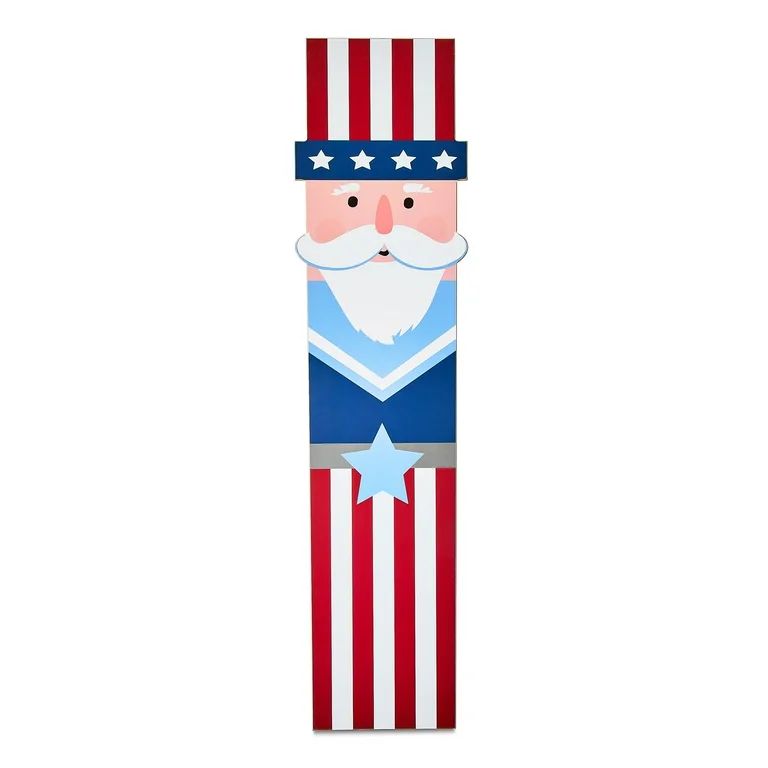 Patriotic Red, White and Blue Uncle Sam Hanging Sign, 44", by Way To Celebrate | Walmart (US)