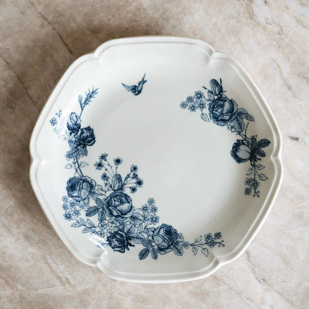 Rose Porcelain Plate | Roan Iris