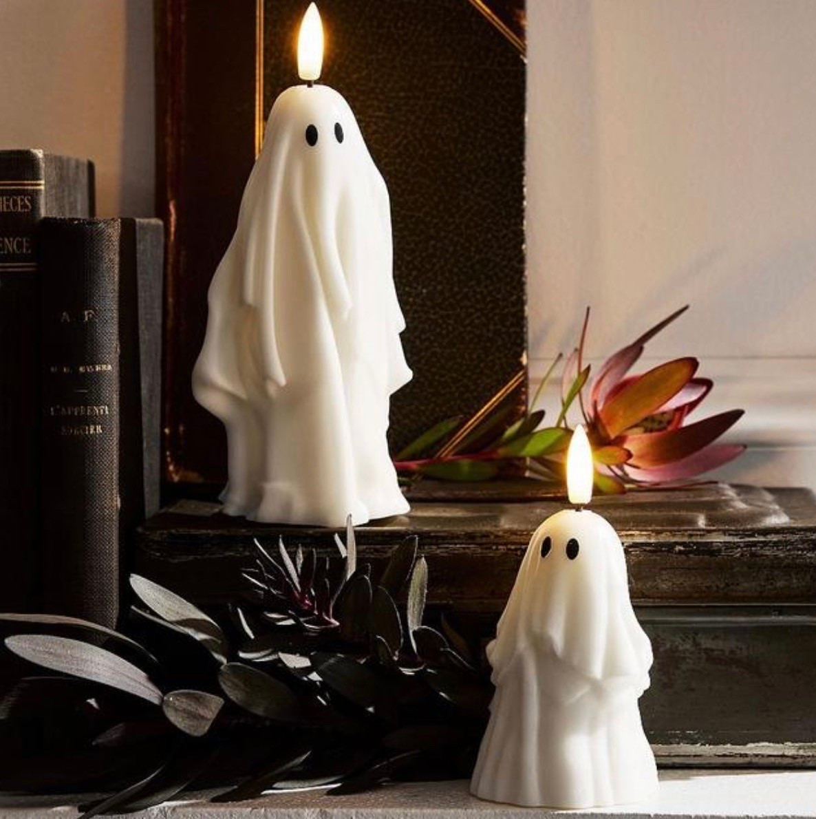 Flameless Ghost Pillar Candles - Set Of 2

#LTKHome #LTKSeasonal