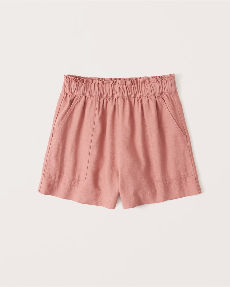 Linen-Blend Pull-On Shorts | Abercrombie & Fitch (US)