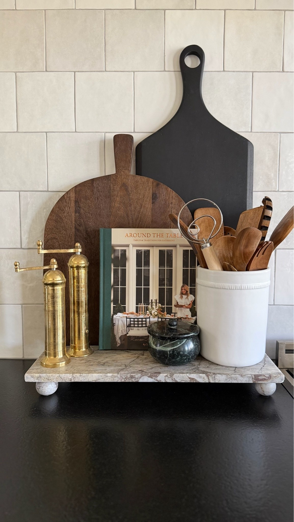 VIRAL PRIME DAY DEAL!!! I purchased this 11-piece non-toxic utensil set from Amazon over a year ago, and they have gone viral! A healthier alternative to plastic utensils, both functional and beautiful to have on your countertops, and affordable, too! I love the natural teak finish on these. They come in a utensil holder as well, but I love styling them in a vintage-inspired crock for an elevated look.

#LTKHome #LTKSaleAlert