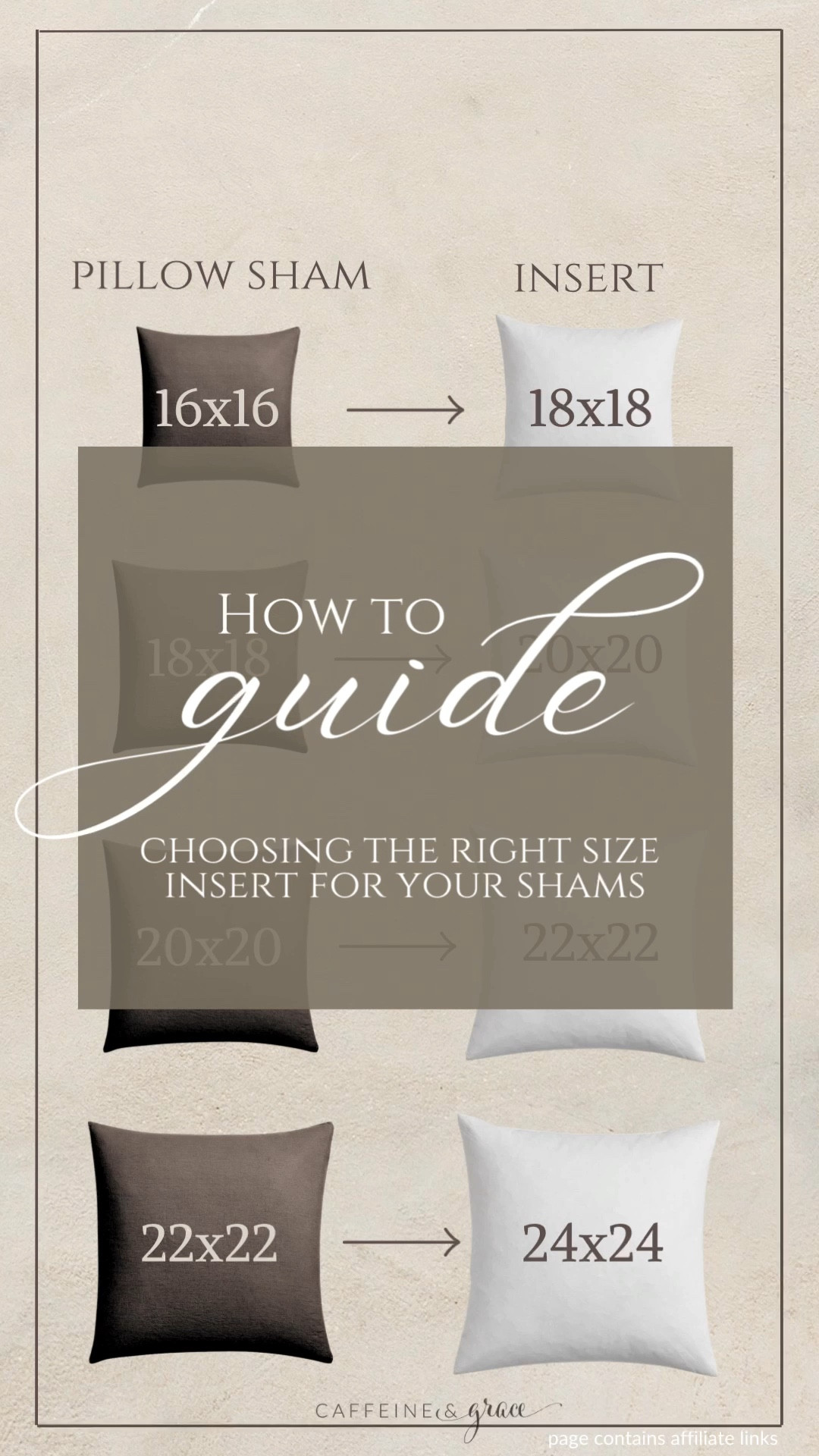 Like and save this guide about choosing the right size insert for your pillow shams 🤎 I’ve linked some of my favorite shams and inserts below 

#LTKHome