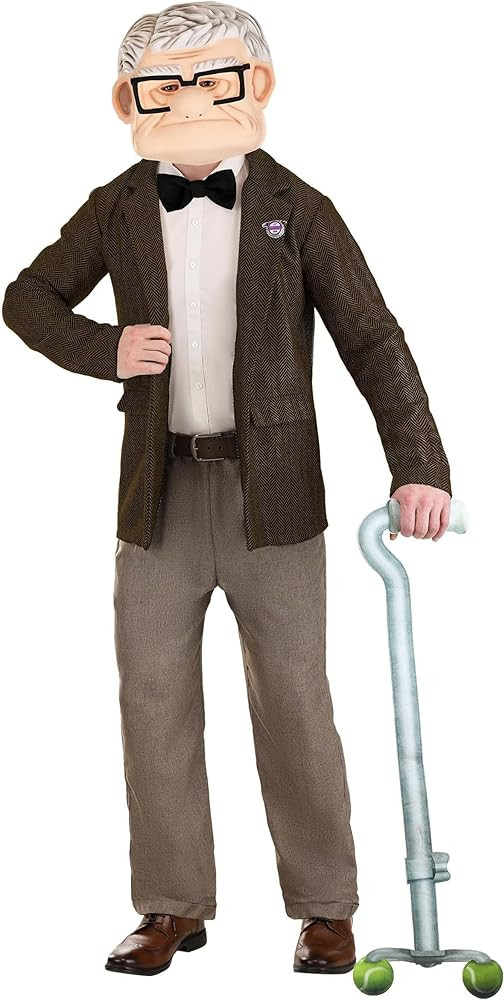 Disney Pixar Adult Carl from UP Costume, Men's Carl from UP Halloween Costume | Amazon (US)