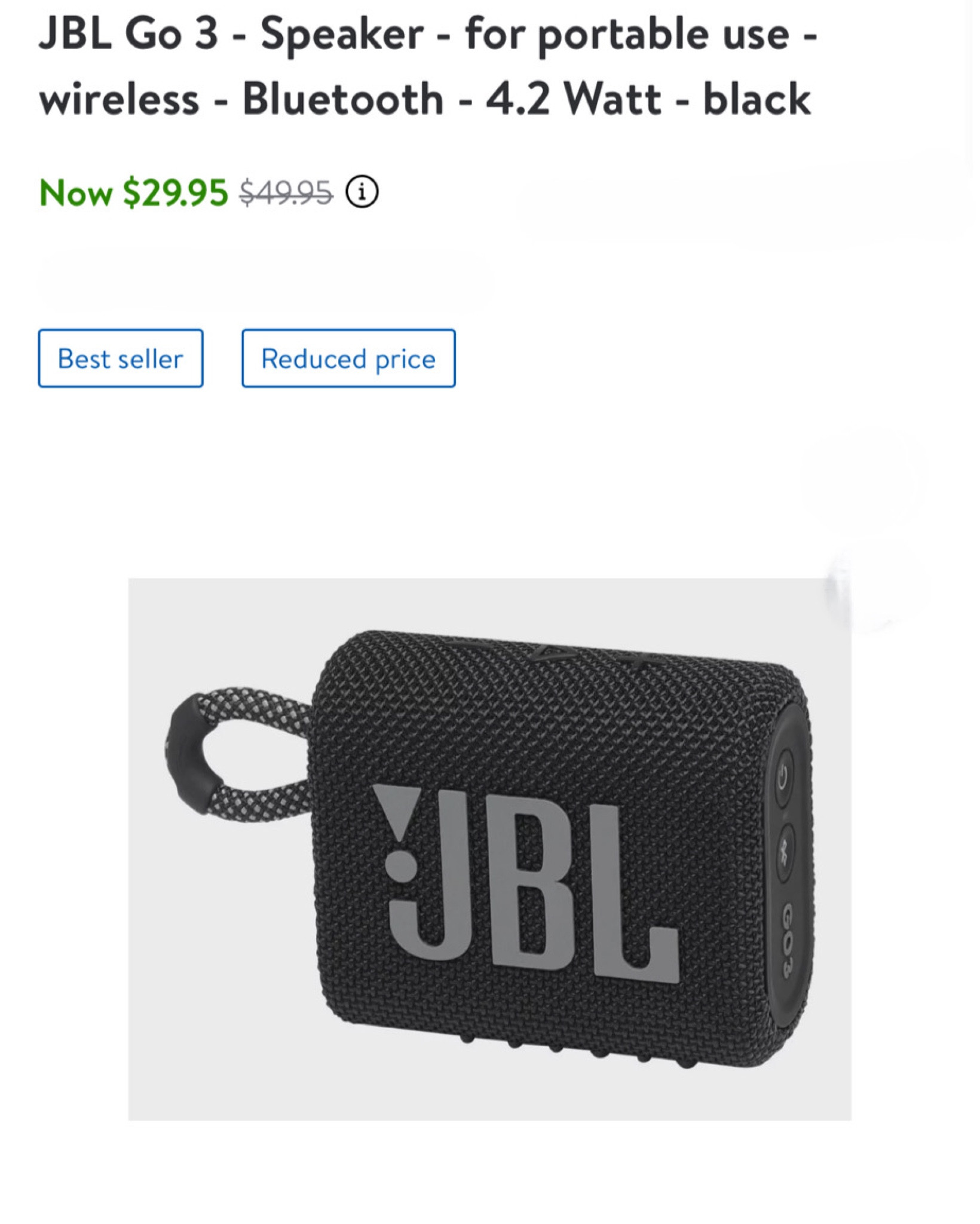 Walmart Deals: JBL Go 3