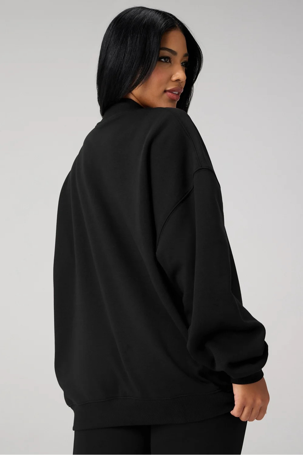 Cozy Fleece Oversized Mock Neck Sweatshirt | Fabletics - North America