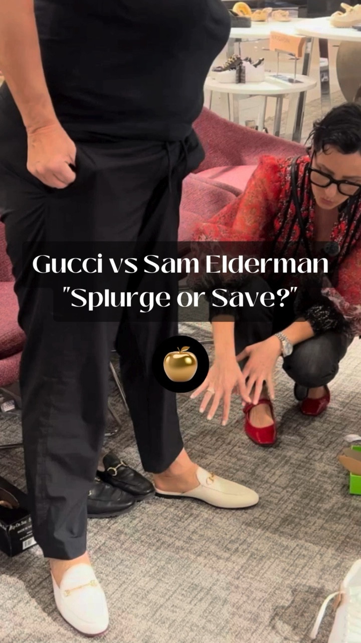 While the luxe touch of Gucci is undeniable, we're exploring how Sam Edelman offers an elegant, wallet-friendly alternative. 🥿✨

Facing the dilemma of style vs. comfort? Notice how specific cuts can make all the difference, even for those tricky areas like bunions. Yes, you can rock the season's hottest trends pain-free! 🌟

And colors? We're stepping out of the usual blacks into something brighter and more refreshing.  How captivating is that eggshell hue? It's not just about adding shoes to your wardrobe; it's about adding personality and flair!

🛍️ Whether you decide to splurge or save, let your feet do the talking. Try a shoe from each world - Gucci on the left, Sam Edelman on the right. What's your pick?

#LTKStyleTip #LTKWorkwear #LTKVideo