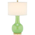 Click for more info about SAFAVIEH Paris 27.5 in. Green Gourd Ceramic Table Lamp with White Shade LIT4024G - The Home Depot