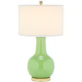 Click for more info about SAFAVIEH Paris 27.5 in. Green Gourd Ceramic Table Lamp with White Shade LIT4024G - The Home Depot