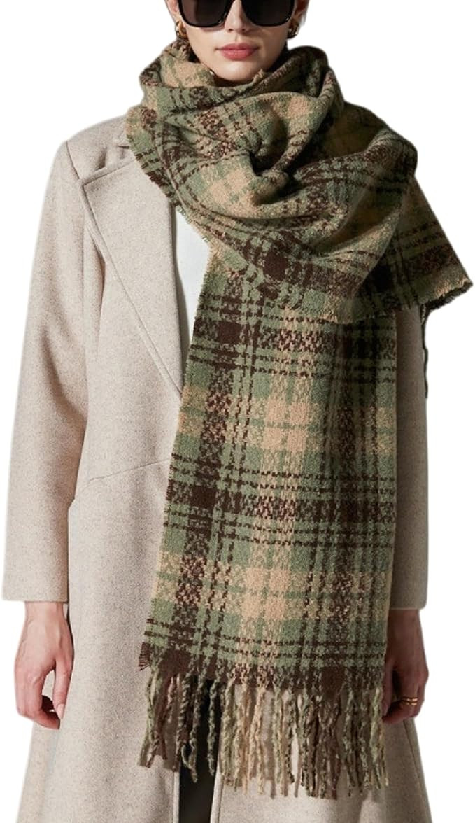 Wander Agio Winter Women Warm Scarf Long Shawl Large Scarves Cold Weather Thicker Blanket Wrap Co... | Amazon (US)