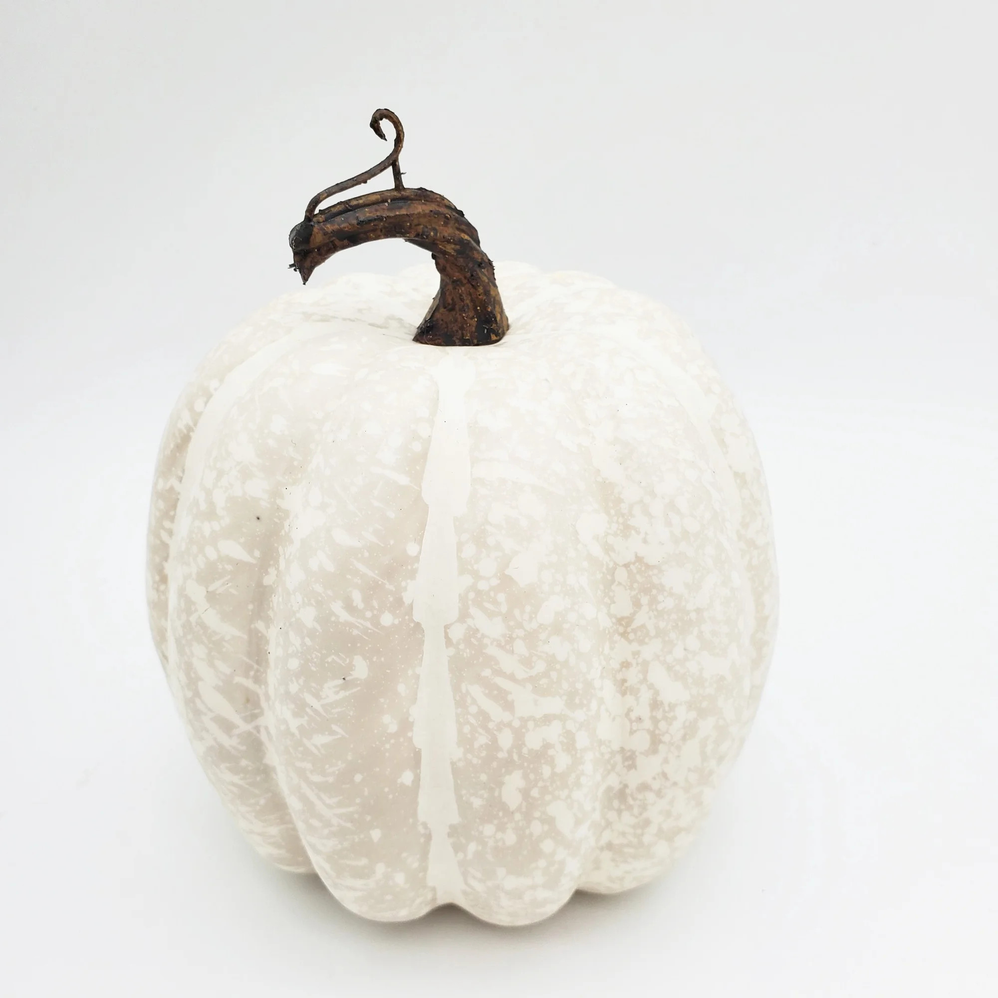 Way to Celebrate Harvest Foam Natural Decoration Pumpkin, Set of 6 in White/Green Color, 5” tal... | Walmart (US)