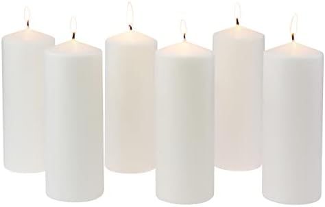 Amazon.com: Stonebriar SB-SP-3548A Tall 3 x 6 Inch Unscented Ivory Pillar Candle Set, Set of 6, 3x6  | Amazon (US)