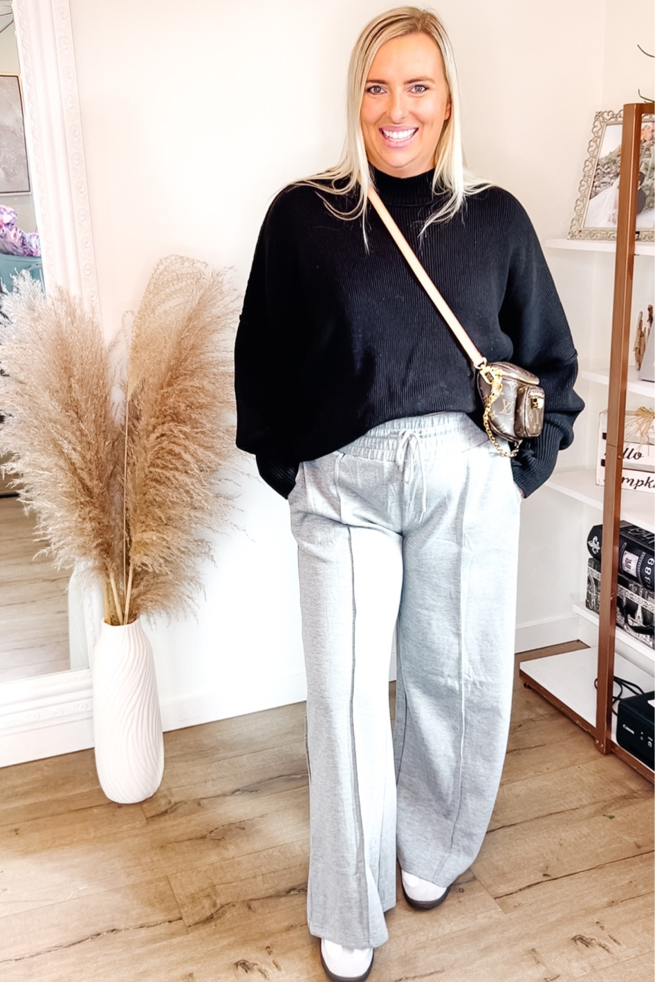 Amazon fashion. 
Fall outfit. 
Fall style. 
Loungewear. 
Midsize outfit. 
Casual outfit. 
Wide leg pants. 
Cozy sweater. 

Size large pants & sweater 

#LTKfindsunder50 #LTKmidsize #LTKstyletip