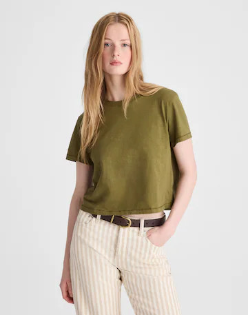 Slub Boxy-Crop Tee | Madewell