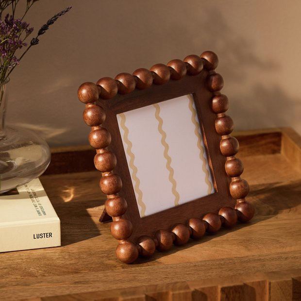 Buy Habitat Brown Bobble Wooden Picture Frame - 5x5" | Picture frames | Argos | argos.co.uk