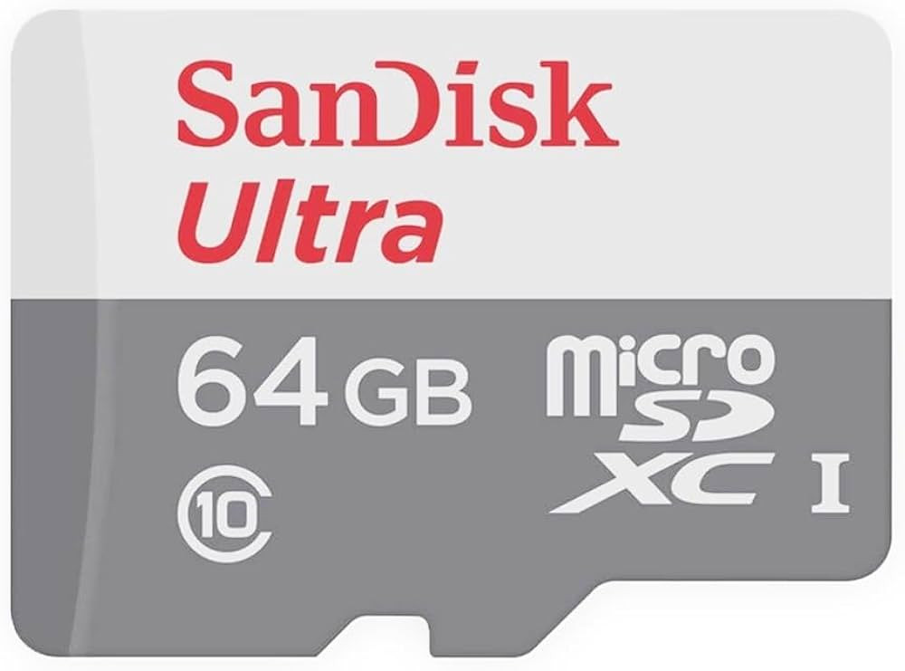 SanDisk Ultra 64GB microSDXC UHS-I Card with Adapter, Grey/Red, Standard Packaging (SDSQUNC-064G-... | Amazon (US)