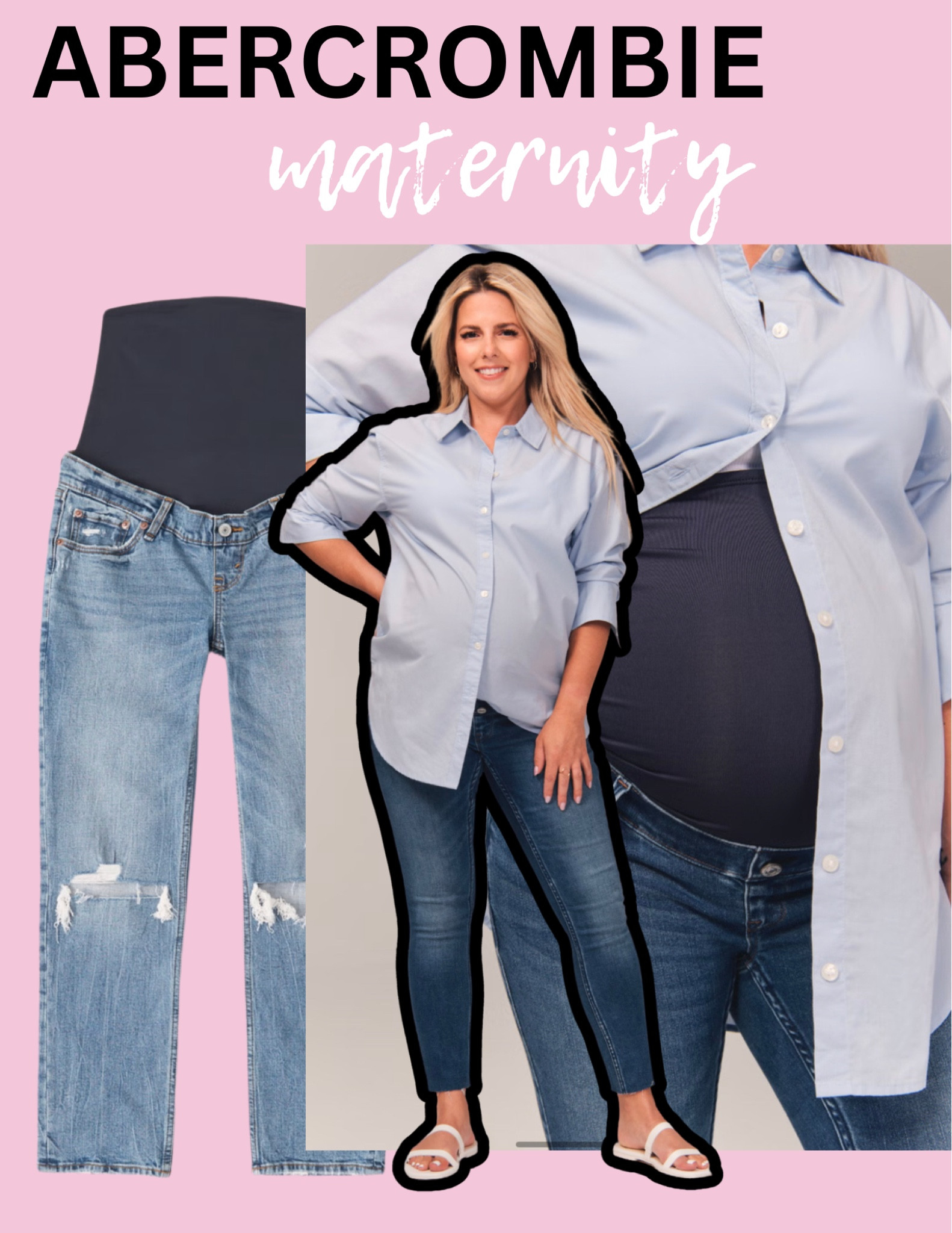If you didn’t know Abercrombie had maternity jeans….you’re welcome! 
Super cute
Super comfy
Mom to be
Pregnancy
Denim
90s
Straight
Skinny
Leg

#LTKCyberWeek #LTKstyletip #LTKbump