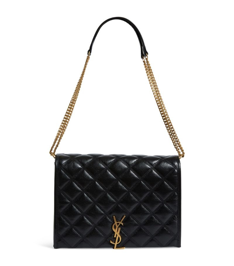 Saint Laurent Small Becky Matelassé Shoulder Bag | Harrods