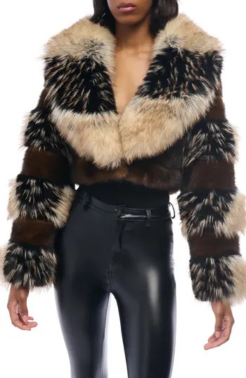 Portia Crop Faux Fur Jacket | Nordstrom
