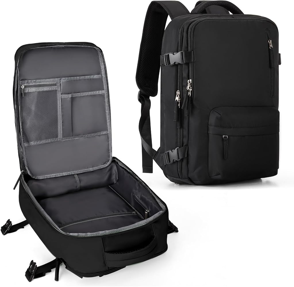 Large Carry on Travel Backpack Women Men,Hiking Gym Waterproof Outdoor Sports Rucksack Casual Day... | Amazon (US)