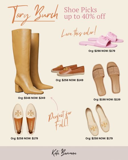 Tory Burch Spring Sale 🌸 Up to 40% off! 

I love these shoes on sale! I added a pair of boots because the price is too good to pass up. Great to have for the fall seasons. 

#LTKshoecrush #LTKGiftGuide #LTKsalealert