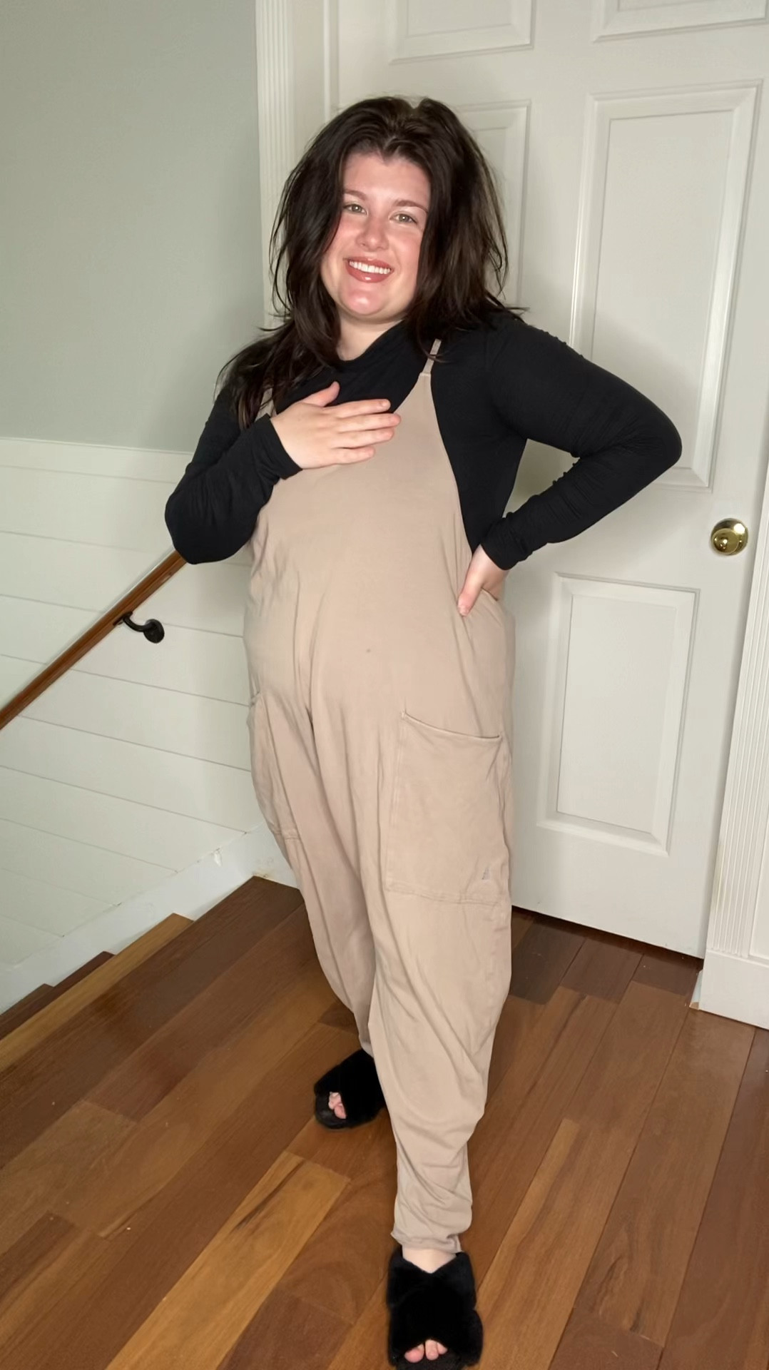 my all time favorite fit for when comfortable clothes are needed, like for a road trip or the airplane, or running errands, or simply existing being pregnant or postpartum (this is all I wore!) 

free people movement hot shot onesie in mocha latte (size down one, even if pregnant)

birdies “the robin” faux slipper slides

Lululemon everywhere belt bag in black logo

#LTKfindsunder100 #LTKmidsize #LTKbump