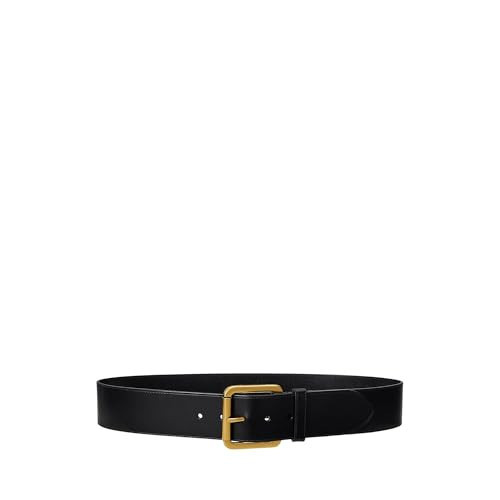 Lauren Ralph Lauren Women's Classic Buckle Belt Black Large | Amazon (US)