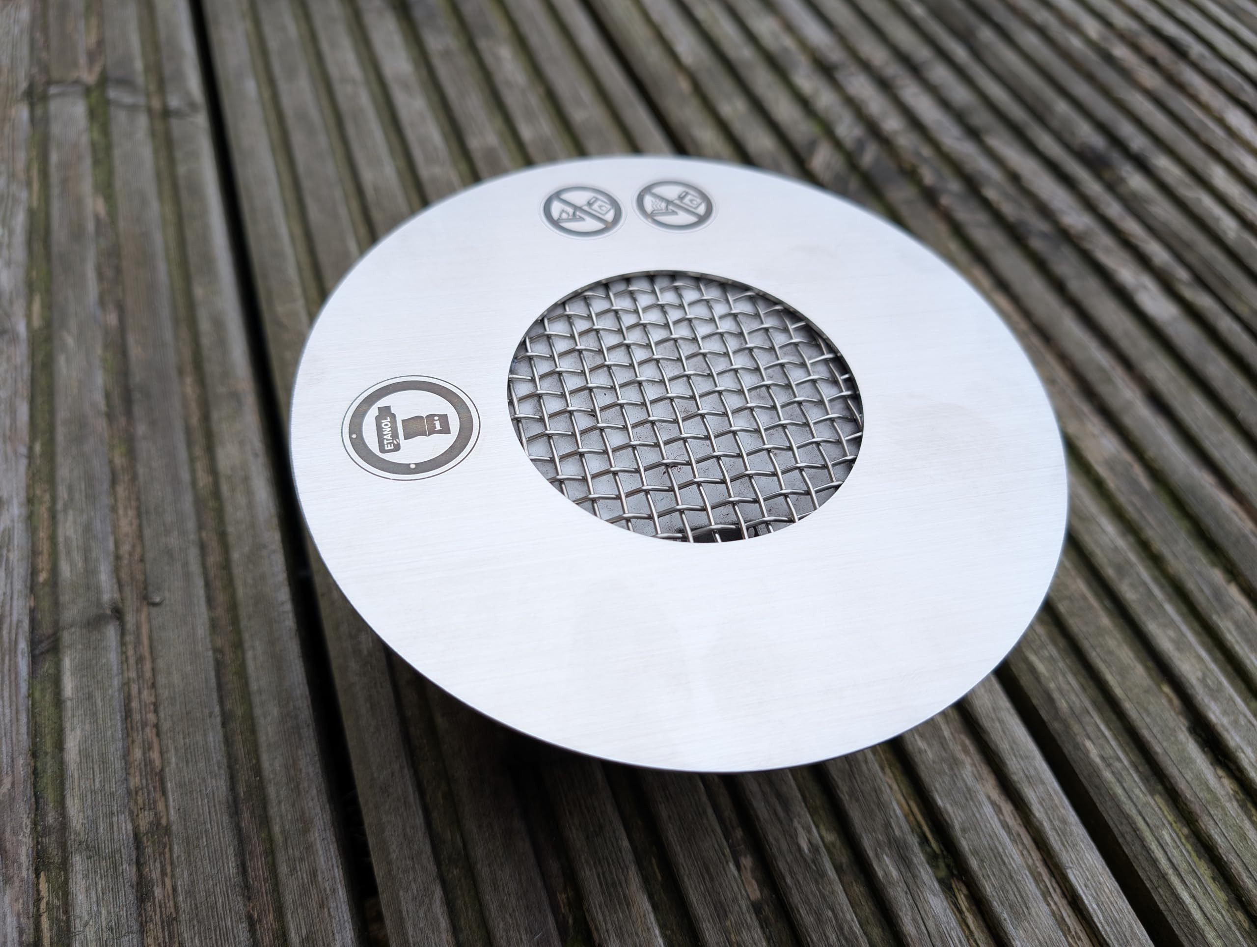 Bio ethanol burner round container firebox fire with wool insert 0.2l TÜV | Amazon (UK)