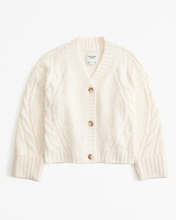 Cable Seed Stitch Cardigan | Abercrombie & Fitch (US)