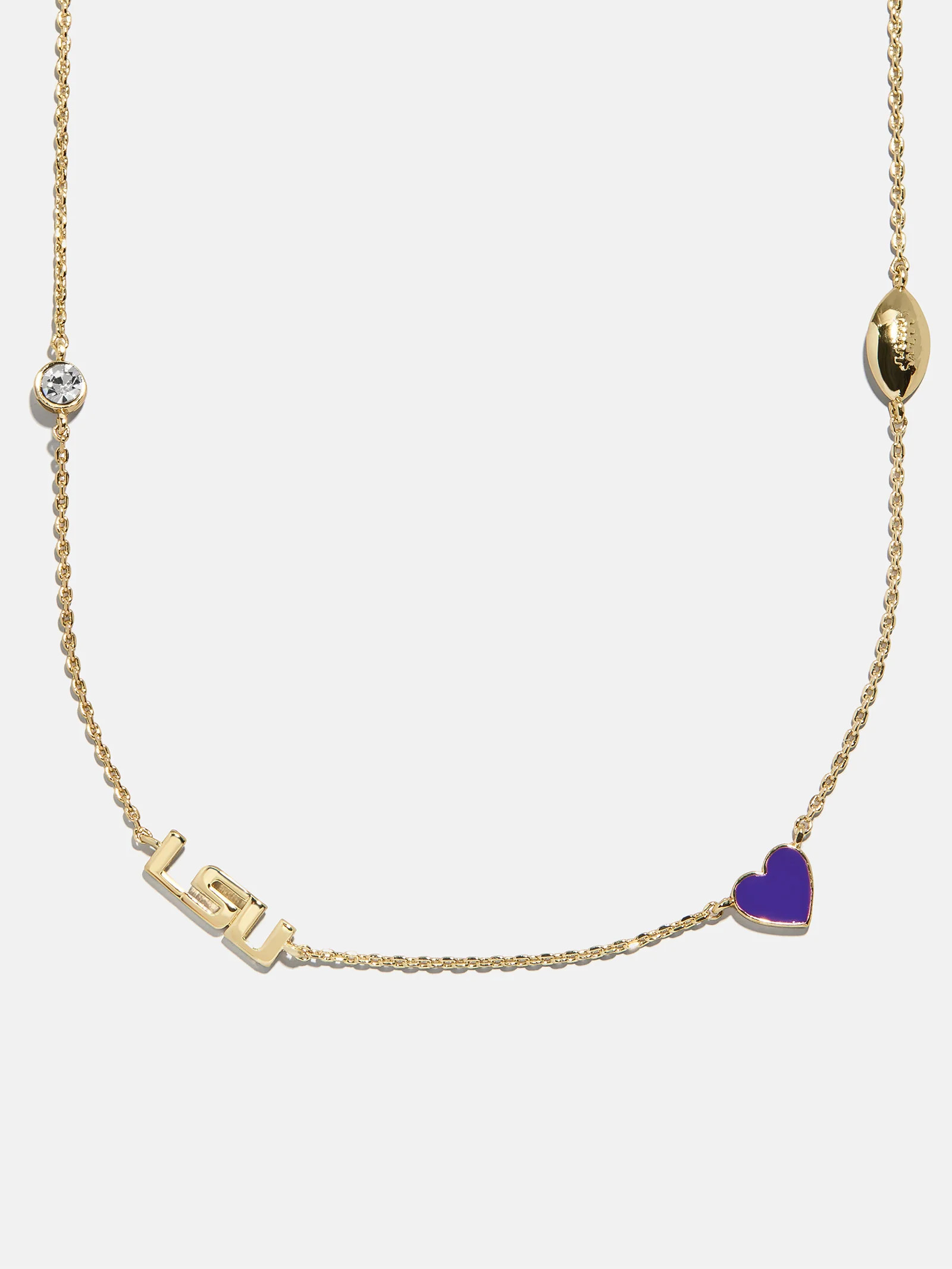 Louisiana State University Spaced Charm Necklace - Louisiana State University | BaubleBar