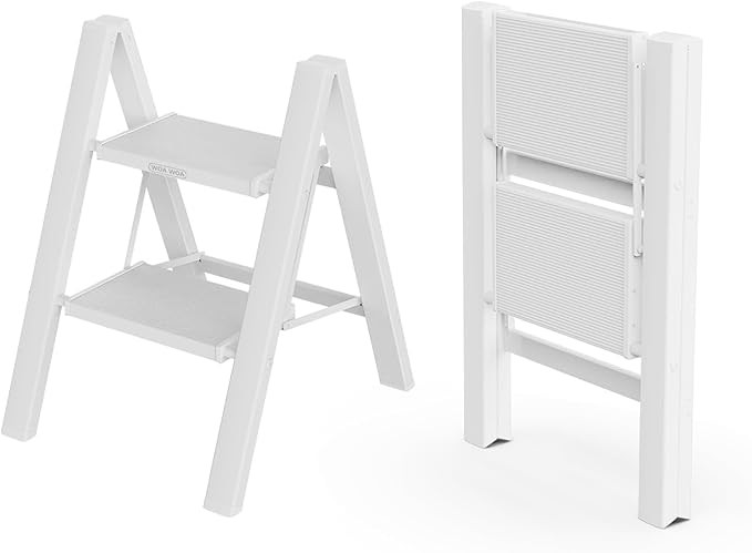 Step Ladder, Widen Pedals Foldable Step Stool, Lightweight Aluminum Ladder, Easy to Move Around, ... | Amazon (US)