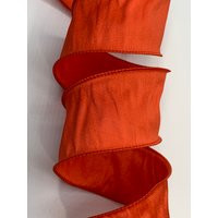 1.5"" 2.5"" Or 4"" Orange Dupioni Ribbon ~ Wired Edges Faux Silk By The Roll | Etsy (US)