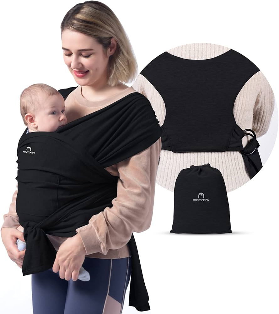 Momcozy Baby Wrap Carrier, Easy to Wear Infant Carrier Slings, Lightweight Hands Free Baby Sling,... | Amazon (US)