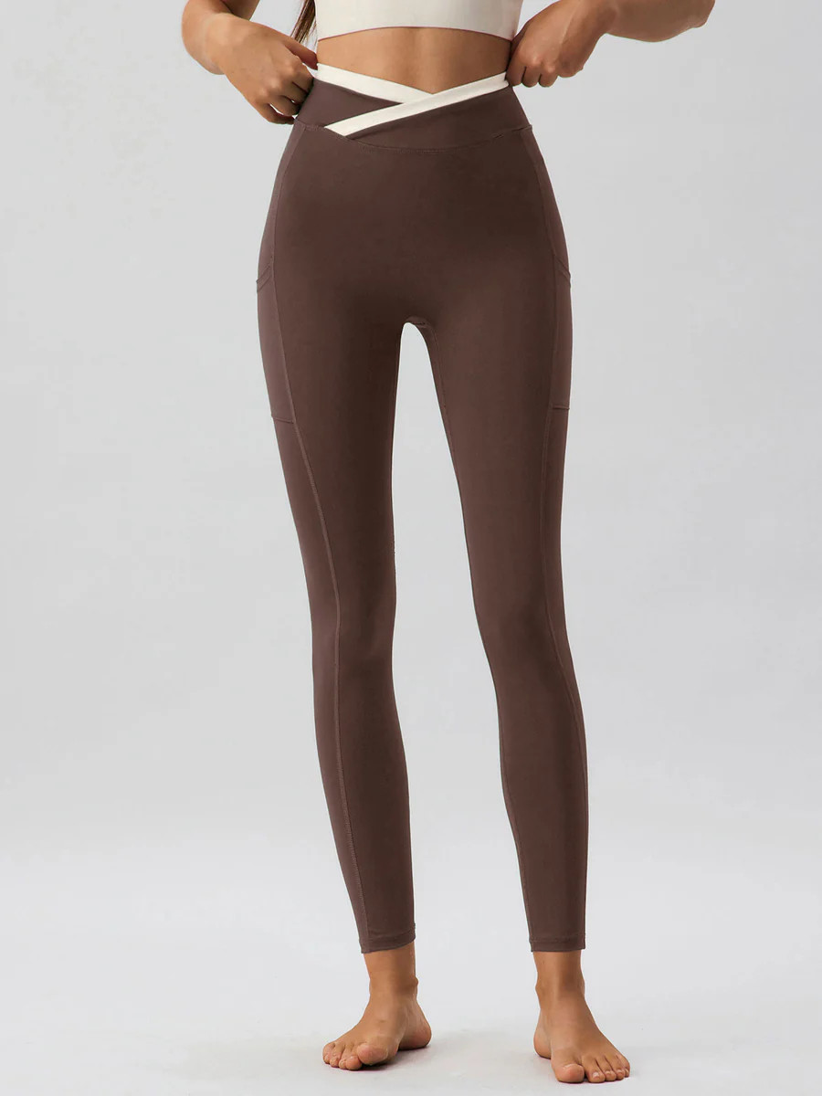 Coffee Natural Waisted Leggings 25” & Reviews - Coffee - Sustainable Yoga Bottoms | BERLOOK | BERLOOK