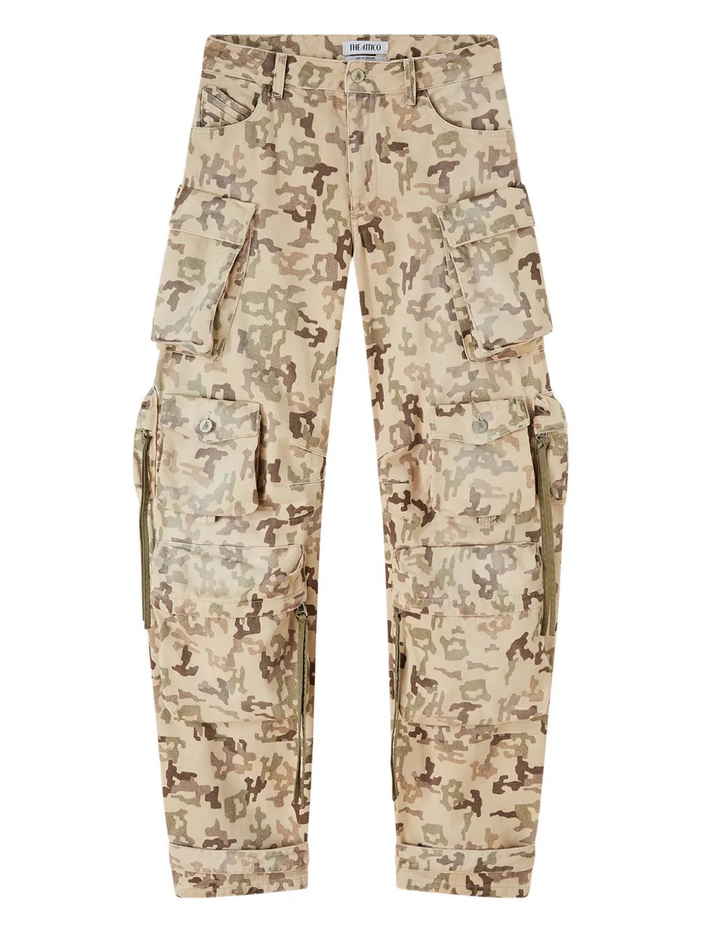 The Attico Camouflage Cargo Trousers | Neutrals | FARFETCH | Farfetch Global