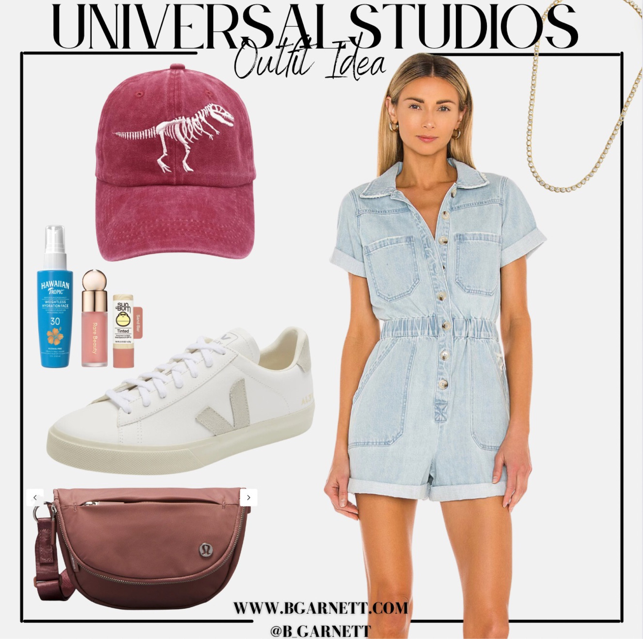 Universal Studios Outfit Idea for Jurassic Park fans 

Smymm | show me your Mumu | romper | jeans | universal studios | belt bag | dinosaur| Veja | spring outfit | leather sneakers 

#LTKFindsUnder100 #LTKFindsUnder50 #LTKTravel