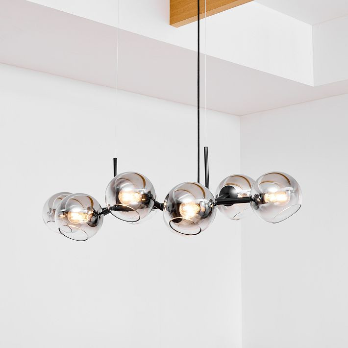 Staggered Glass 8-Light Chandelier - Metallic Ombre | West Elm (US)