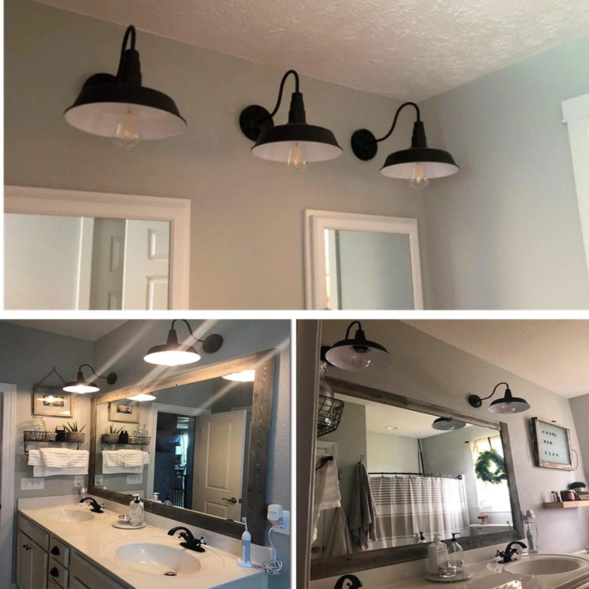 110V Outdoor Indoor Retro Vintage Industrial Barn Edison Loft Light Metal Wall Sconce Chandelier ... | Walmart (US)