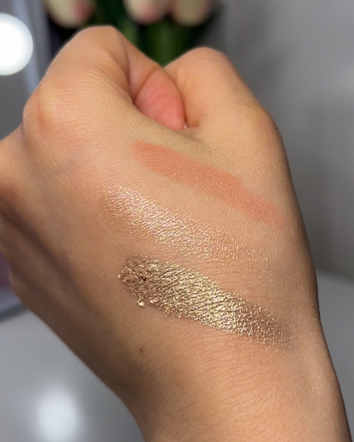 The prettiest eyeshadow trio 😍🍑 #kajabeauty #eyeshadow 