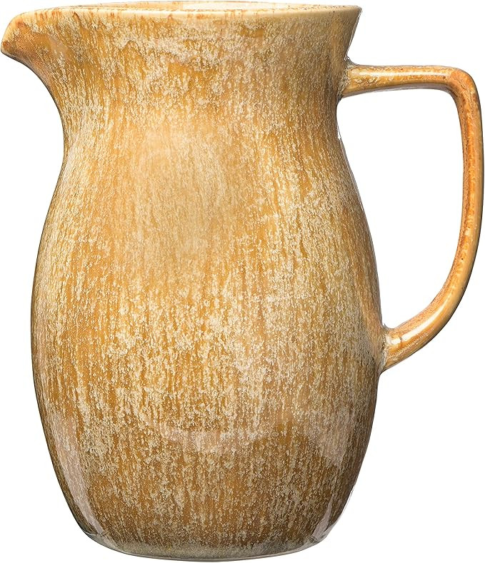 Creative Co-op Mustard Stoneware Pitcher | Amazon (US)