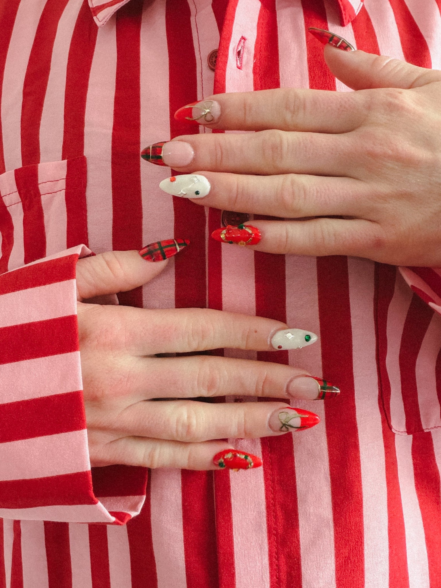 Christmas nails and Christmas pajama set 

#LTKHoliday #LTKootd #LTKgrwm