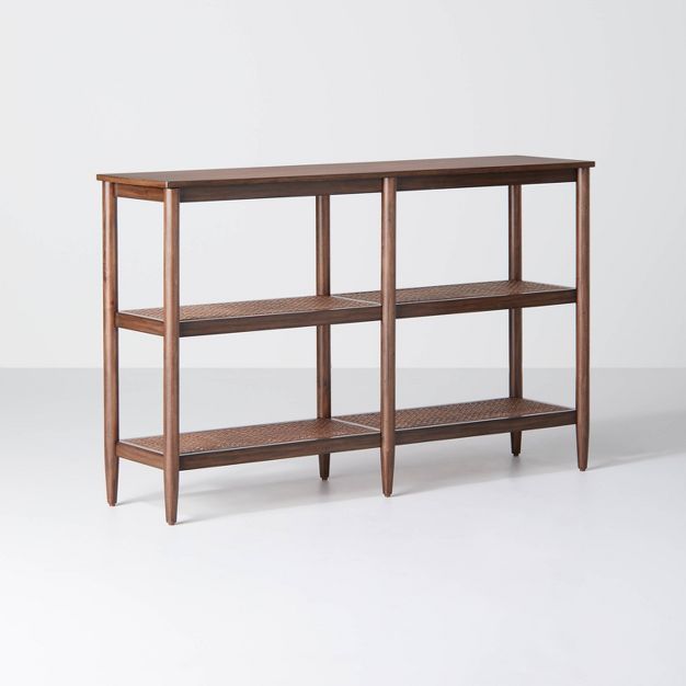 Wood & Cane 3-Shelf Console Bookcase - Hearth & Hand™ with Magnolia | Target