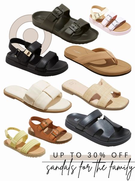 30% off select sandals for the family 
#targetstyle #targetsandals #targetsale 

#LTKxTarget #LTKstyletip #LTKsalealert