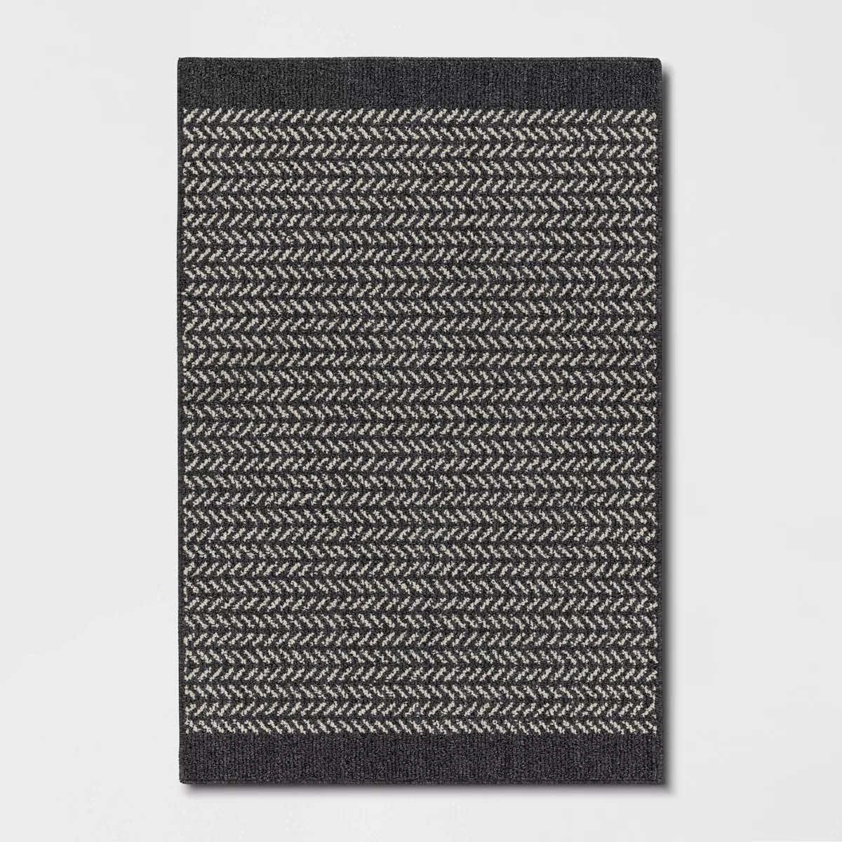 2'5"x3'8" Washable Herringbone Accent Rug Gray - Threshold\u2122: Tufted, Skid-Resistant, Indoor,... | Target