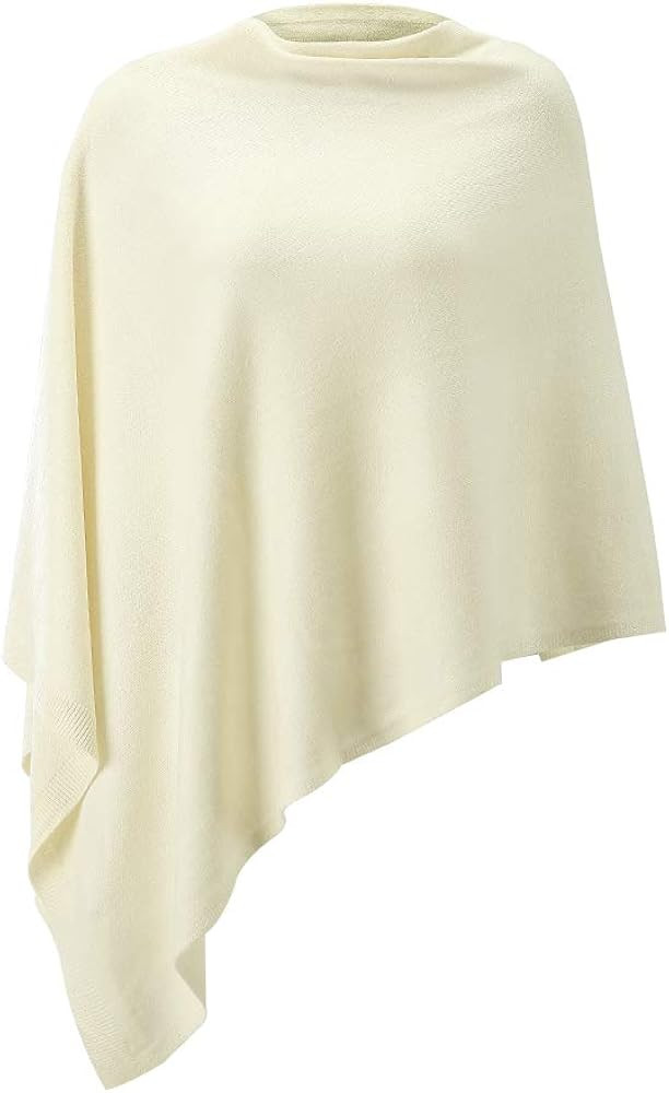 Fomolom Women Ponchos Sweater Versatile Lightweight Solid Knitted Shawl Wrap Scarf Cape Accessori... | Amazon (US)
