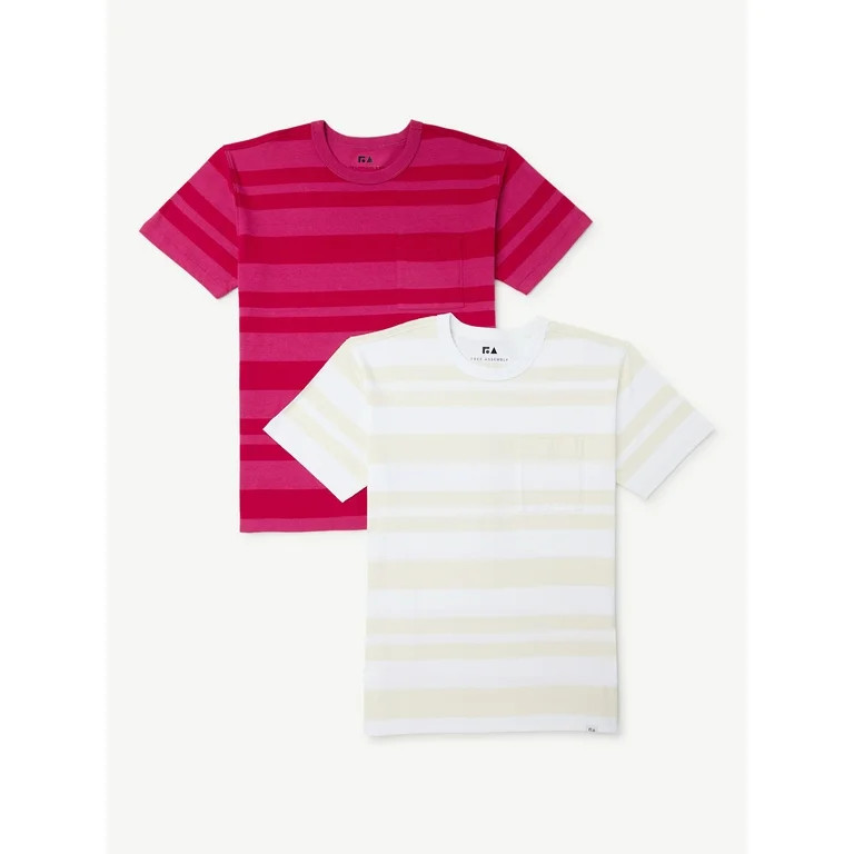 Free Assembly Boys Short Sleeve Stripe Tee, 2-Pack, Sizes 4-18 | Walmart (US)